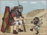a_good_day_in_jerusalem_tisha_b_av_murdered_a_million_jews_roman_soldier_angry_dancing_tiny_brown_palestinian_jew