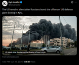 The US remains silent after Russians bomb the offices of US defense giant Boeing in Kyiv. 15-06-2025