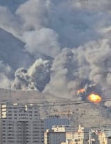 99 Mountain in north Tehran violently explodes from Israeli bunker buster 16-6-25