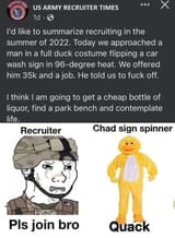 US-military-recruiter gets quack
