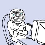 kek in front of PC_with a mug_1749847809539658