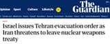 Israel orders Tehran