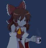 tired-reimu-drinking-coffee