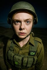 20250616_1819_Elle Fanning Army Stare_simple_compose_01jxxd5j6fewz8z2c3vamtvpzv