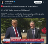 2025-06-16 18_15_32-Eric Daugherty on X_ _🚨 Trump with the ICE COLD comment on Tucker Carlson... RE