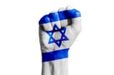 man-hand-fist-israel-flag-painte