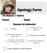 Apology to Fuentes Form
