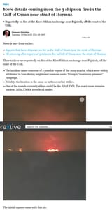 Screenshot 2025-06-16 at 20-57-21 More details coming in on the 3 ships on fire in the Gulf of Oman near strait of Hormuz Forexlive