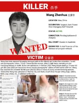WANG ZHENHUA Abuser Flyer