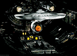 USS Defiant in Tholian asteroid base&#039;s docking bay star trek enterprise