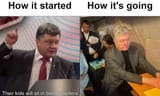 Porochenko - Their kids will sit in bomb shelters Ukraine Fascist President comeuppance How it&#039;s Going Meme