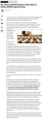 No There’s Still No Evidence There Was an Active WMD Program in Iraq – Mother Jones