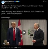 Mister Two Weeks at it again, &#039;There wouldn’t be a war if Russia stayed in the G8,&#039; — Trump 16-06-2025, That’s like saying, &#039;Keep the bear in the house&#039; HD