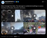 More footage from Kyiv. The damage to residential buildings is severe. Another act of plain, Russian, terrorism. 17-06-2025