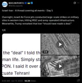 Israel-Iran - A thread covering all events - Day 5 17-06-2025, Overnight, Israeli Air Force jets conducted large-scale strikes on military sites in western Iran