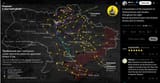 A visualization of the movement of Shahed drones and missiles throughout the night. 17-06-2025, Russia launched, 440 Shahed drones, 32 missiles