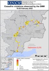 2022-02 OSCE Ukraine Ceasefire Violations Observed by the SMM - Russo-Ukrainian War Putin&#039;s Invasion Cause &amp; Context