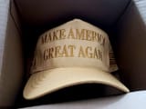 gold maga hat