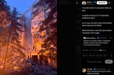 The aftermath of a Russian strike on Kyiv. 17-06-2025, A whole entrance of a residential building is gone. When Russians say they want peace, remember this image.