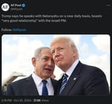 trump and netenyahu lovers bum buddies