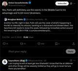 Gerashchenko_en Yes, Putin will definitely use the events in the Middle East to his advantage and to kill more Ukrainians. 17-06-2025 mobbs_mentality