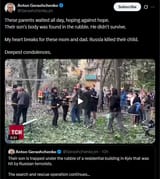 These parents waited all day, hoping against hope. 17-06-2025, Their son&#039;s body was found in the rubble. He didn&#039;t survive. mom and dad. Russia killed their child HD