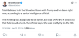 Screenshot 2025-06-17 at 11-46-37 Brent Scher on X Tulsi Gabbard is in the Situation Room with Trump and his team right now according to a senior intelligence official. The meeting was supposed to be earlier but was shifted [...]