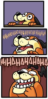 laughing dog