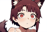 AI Lain as a wolf girl