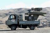 The short-range air defence system Azarkhsh is displayed during an unveiling ceremony in Tehran, Iran