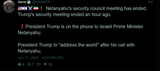 Screenshot 2025-06-17 at 21-59-32 dana (@dana916) 🇺🇸🇮🇱⚔️🇮🇷❗️ Netanyahu&#039;s security council meeting has ended. Trump&#039;s security meeting ended an hour ago. ❗️President Trump is on the phone to Israeli Prime Minister Ne