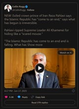 Exiled crown prince of Iran Reza Pahlavi