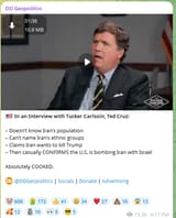 Ted Cruz Tucker Carlson - doesn&#039;t know shit - DD Geopolitics telegram