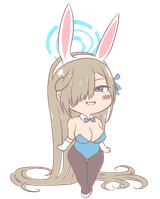 9288 - asuna_(blue_archive) beauty_mark blue_archive breasts full_bodied gacha nsfw ominous playboy_bunny