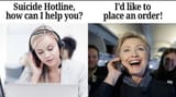 hillary suicide hotline