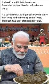 Modi eats Poo