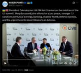 President Zelensky met UK PM Keir Starmer on the sidelines of the G7 summit. They discussed joint efforts for a just peace, stronger G7 sanctions on Russia’s energy 17-06-2025