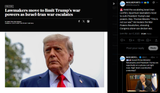 Amid the escalating Israel-Iran conflict, bipartisan lawmakers move to curb President Trump’s war powers. Rep. Thomas Massie, &#039;This is not our war&#039; 17-06-2025