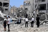 jew israel rubble after iran strike