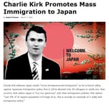 Charlie Kirk Promotes Mass Immigration to Japan
