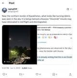 oreshnik failed lauch disintegrated over Kazakhstan