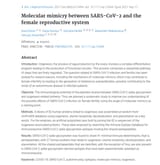 Molecular mimicry between SARS-CoV-2 and the female reproductive system - PubMed