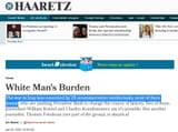 Haaretz White Man&#039;s Burden