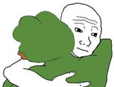 pepe hug friend fren emoji