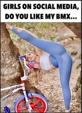 woman bike