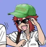 MAGA Anime girl tomo chan tomboy sunglasses smug MAGA