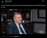 Tucker Carlson is obsessed with defending Russia and the KGB thug that runs it. 19-06-2025 HD tedcruz