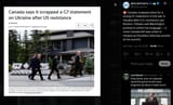 Canada scrapped plans for a strong G7 statement on the war in Ukraine after U.S. resistance, per Reuters. Ottawa said Washington pushed 17-06-2025
