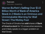 BOA stock sell
