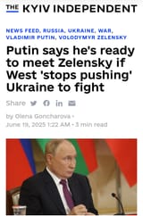 Putin ready to meet Zelenskyy